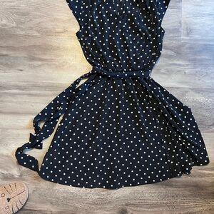 Maison Jules Black and White Polka Dot Dress